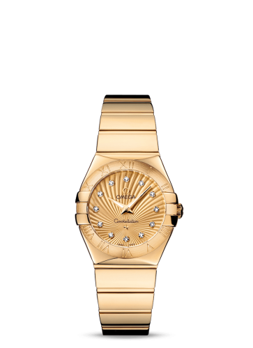 Omega Constellation Quartz 27 Polished Yellow Gold / Champagne Supernova